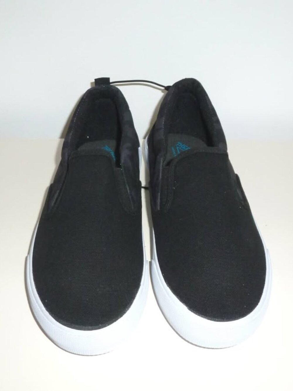 There Abouts Black Canvas Slip-On Shoes - Men SZ 6